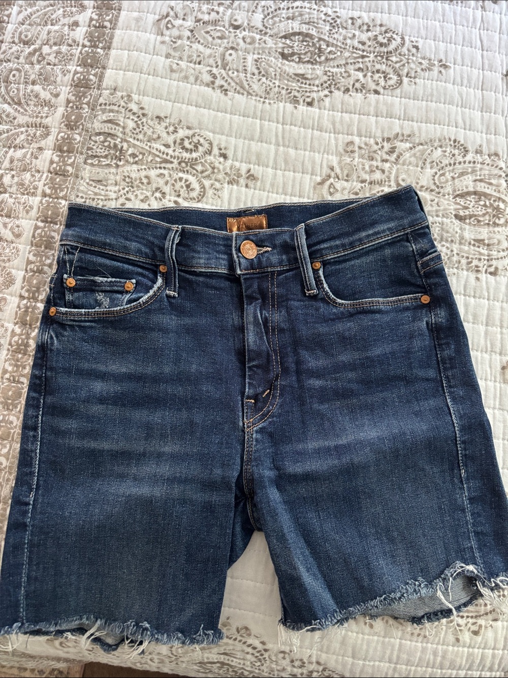 MOTHER the weekender fray Denim Shorts NWOT